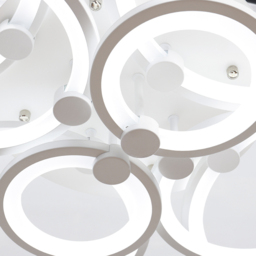 Living and Home White Circular LED Semi Flush Ceiling Light - Size: 10 x 95 x 68cm - Wilko - thumbnail 6