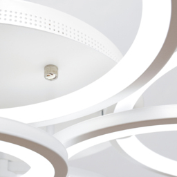 Living and Home White Circular LED Semi Flush Ceiling Light - Size: 10 x 95 x 68cm - Wilko - thumbnail 4