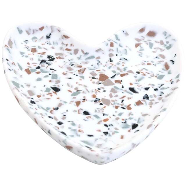 Heart Speckle Soap Dish White - Wilko - image 1
