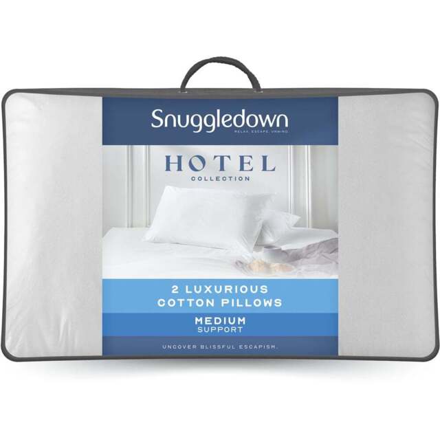 Snuggledown Luxurious Hotel Pillow 2 Pack - White - Wilko - image 1