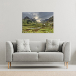 Benjamin Tate Design Print 30 Highlands Canvas 61 x 41cm - Grey - Wilko - thumbnail 3