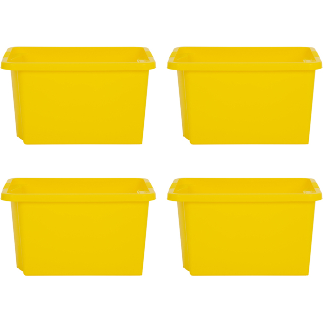 Wham 30L Yellow Stackable Storage Box 4 Pack - Wilko - image 1