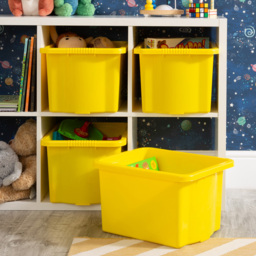 Wham 30L Yellow Stackable Storage Box 4 Pack - Wilko - thumbnail 3