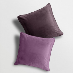 Velosso Luna Aubergine and Mauve Filled Cushion 43 x 43cm 2 Pack - Multi - Wilko - thumbnail 3