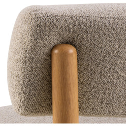 Florence Burley Oak and Beige Fabric Lounge Chair - Size: Single - Furniture To Go - Wilko - thumbnail 7