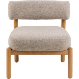 Florence Burley Oak and Beige Fabric Lounge Chair - Size: Single - Furniture To Go - Wilko - thumbnail 4