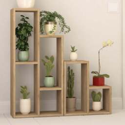 Decortie Sule Oak Plant Stand 2 Pack - Size: 89.0  x 42.0  x 20.0 cm - Cream - Wilko - thumbnail 3