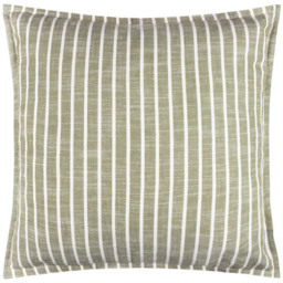Yard Hessle Green Stripe Cotton Cushion 45 x 45cm - Wilko