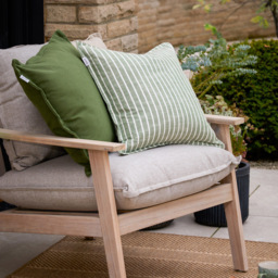 Yard Hessle Green Stripe Cotton Cushion 45 x 45cm - Wilko - thumbnail 7