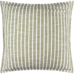 Yard Hessle Green Stripe Cotton Cushion 45 x 45cm - Wilko - thumbnail 4