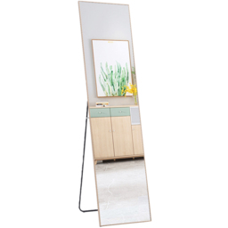 Living and Home Gold Frame Modern Full Length Mirror 37 x 147cm - Size: 147 x 37cm - Wilko - thumbnail 4