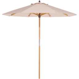 Rowlinson Ashdown Wooden Parasol 2.2m - Brown - Wilko
