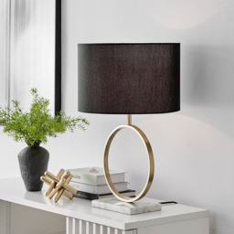 Furniturebox Crocus Black and Gold Table Lamp - Size: 38 x 38 x 63cm - Wilko - thumbnail 3