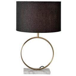 Furniturebox Crocus Black and Gold Table Lamp - Size: 38 x 38 x 63cm - Wilko - thumbnail 1