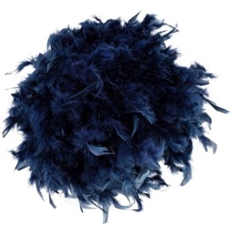Happy Homewares Navy Blue Feather Decorated Pendant Shade Small - Size: 20 x 25 x 25cm - Wilko - thumbnail 4