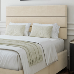 Bedmaster Double Cream Naples Velvet 2 Drawer Divan Base with Milan Headboard - Wilko - thumbnail 3