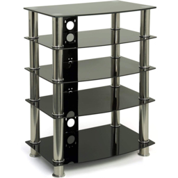 Centurion Supports Galago 5 Shelf Black and Silver Multimedia Unit - Size: 82.5 x 60 x 40cm - Wilko - thumbnail 5