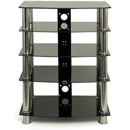 Centurion Supports Galago 5 Shelf Black and Silver Multimedia Unit - Size: 82.5 x 60 x 40cm - Wilko - thumbnail 6