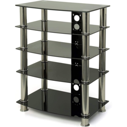 Centurion Supports Galago 5 Shelf Black and Silver Multimedia Unit - Size: 82.5 x 60 x 40cm - Wilko - thumbnail 7
