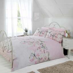 Rapport Home Eloise Single Pink Duvet Cover Set - Blue - Wilko - thumbnail 1