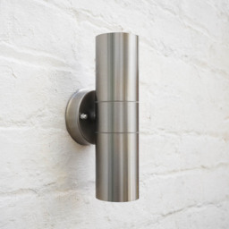ValueLights Set of 2 Silver Warm White Bulb Wall Up-Down Outdoor Light - Size: 22 x 8.5 x 9.3cm - Wilko - thumbnail 5