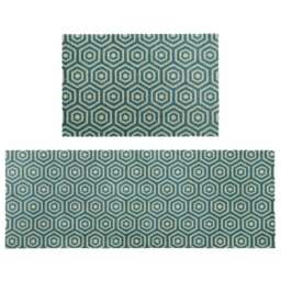 JVL Geo Hex Mega Mat Runner 57 x 150cm - Size: 57 x 75cm - Multi - JVL Homewares - Wilko - thumbnail 1