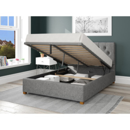 Aspire Olivier Double Grey Saxon Twill Ottoman Bed - Aspire Beds - Wilko - thumbnail 3