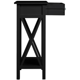 Living and Home Single Drawer Black Wooden Slim Console Table - Wilko - thumbnail 5