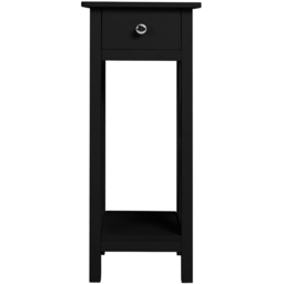 Living and Home Single Drawer Black Wooden Slim Console Table - Wilko - thumbnail 3