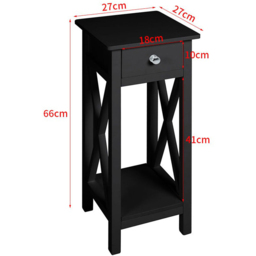 Living and Home Single Drawer Black Wooden Slim Console Table - Wilko - thumbnail 7