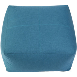 Kaikoo Blue Brushed Fabric Square Slab Bean Bag with Top Quilting - Wilko - thumbnail 4