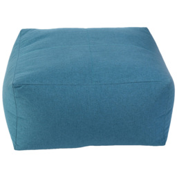 Kaikoo Blue Brushed Fabric Square Slab Bean Bag with Top Quilting - Wilko - thumbnail 3