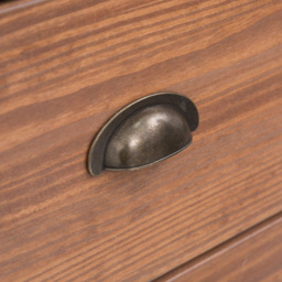 Cabinet Bits Padua 6 Drawer Brown Brass Cup Handle Chest of Drawers - Wilko - thumbnail 7