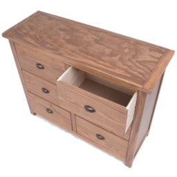 Cabinet Bits Padua 6 Drawer Brown Brass Cup Handle Chest of Drawers - Wilko - thumbnail 6