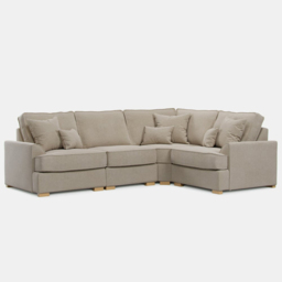 Alba City 5 Seater Stone Fabric Left Hand Corner Sofa - Beige - Wilko - thumbnail 3