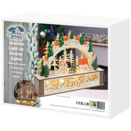 St Helens Wooden Festive Lighting Arch 32 x 44.5cm - Size: 9 x 44 x 32cm - Multi - Wilko - thumbnail 6