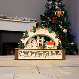 St Helens Wooden Festive Lighting Arch 32 x 44.5cm - Size: 9 x 44 x 32cm - Multi - Wilko - thumbnail 5