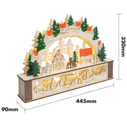 St Helens Wooden Festive Lighting Arch 32 x 44.5cm - Size: 9 x 44 x 32cm - Multi - Wilko - thumbnail 7
