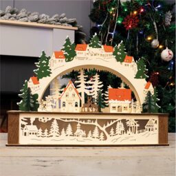 St Helens Wooden Festive Lighting Arch 32 x 44.5cm - Size: 9 x 44 x 32cm - Multi - Wilko - thumbnail 1