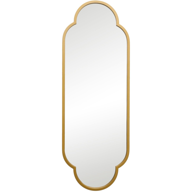 MirrorOutlet The Duplici Gold Metal Double Arched Oval Outdoor Garden Wall Mirror 150 x 52cm - Size: 150 x 52 x 3cm - Wilko - image 1