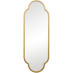 MirrorOutlet The Duplici Gold Metal Double Arched Oval Outdoor Garden Wall Mirror 150 x 52cm - Size: 150 x 52 x 3cm - Wilko - thumbnail 1