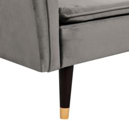 Comfy Living 3 Seater Grey and Gold Plush Velvet Tufted Sofa Bed - Wilko - thumbnail 7