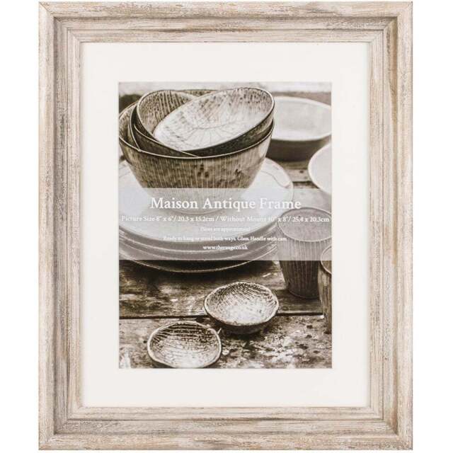 Maison Antique Photo Frame 8 x 6 inch - Size: A5 - Cream - The Port. Co Gallery - Wilko - image 1