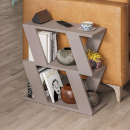 Decortie Lazena 2 Shelf Mocha Grey Modern Side End Table - Size: 55.4 x 60 x 21.2cm - Wilko - thumbnail 7
