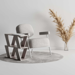 Decortie Lazena 2 Shelf Mocha Grey Modern Side End Table - Size: 55.4 x 60 x 21.2cm - Wilko - thumbnail 5