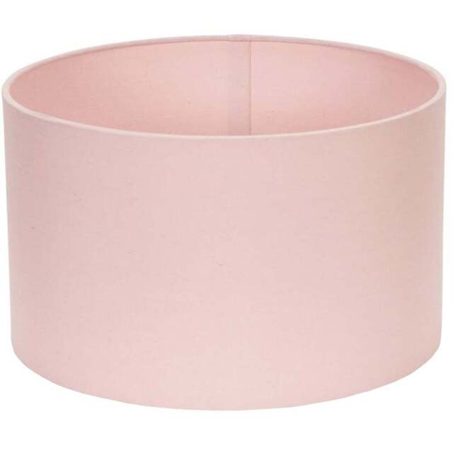 ValueLights Reni Blush Fabric Small Drum Shade - Size: 25 x 15 x 25cm - Pink - Wilko - image 1