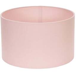 ValueLights Reni Blush Fabric Small Drum Shade - Size: 25 x 15 x 25cm - Pink - Wilko
