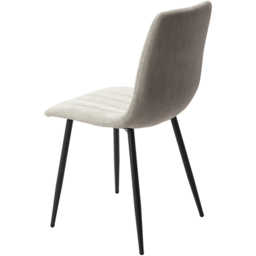 Core Products Aspen Set of 2 Grey and Black Straight Stitch Cord Dining Chair - Wilko - thumbnail 7