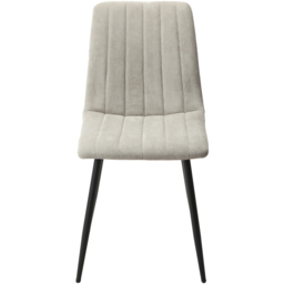 Core Products Aspen Set of 2 Grey and Black Straight Stitch Cord Dining Chair - Wilko - thumbnail 3