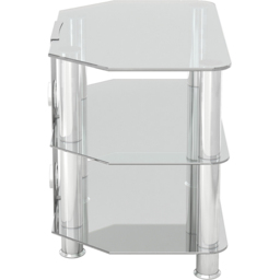 AVF Classic 2 Shelf Clear and Chrome Glass Corner TV Unit with Cable Management - AVF Group Ltd - Wilko - thumbnail 5